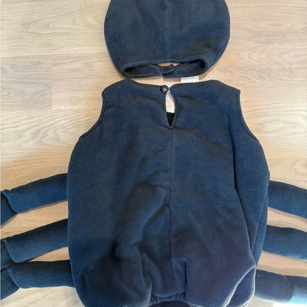 Pottery Barn Kids Black Spider Costume with Green Belly